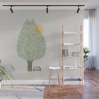 Cat and Plant 61: Cat Tree Wall Mural Gallery Image 1