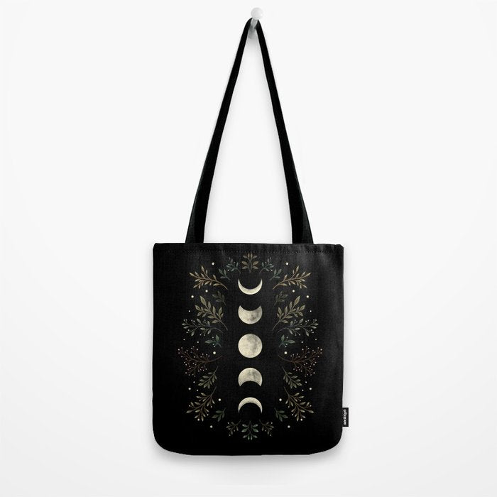 Moonlight Garden - Olive Green Tote Bag Gallery Image 2