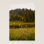 Mount Rainier Wildflower Field Stationery Card Gallery Image 2