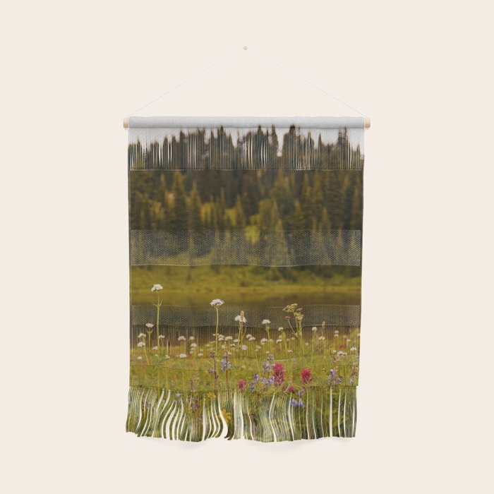 Mount Rainier Wildflower Field Wall Hanging Gallery Image 1