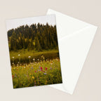 Mount Rainier Wildflower Field Stationery Card Gallery Image 2