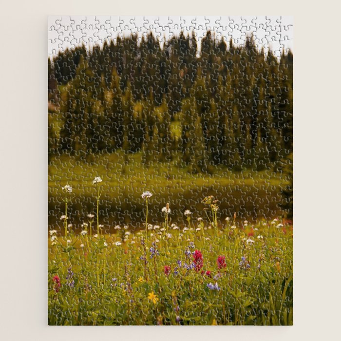 Mount Rainier Wildflower Field Jigsaw Puzzle Gallery Image 1