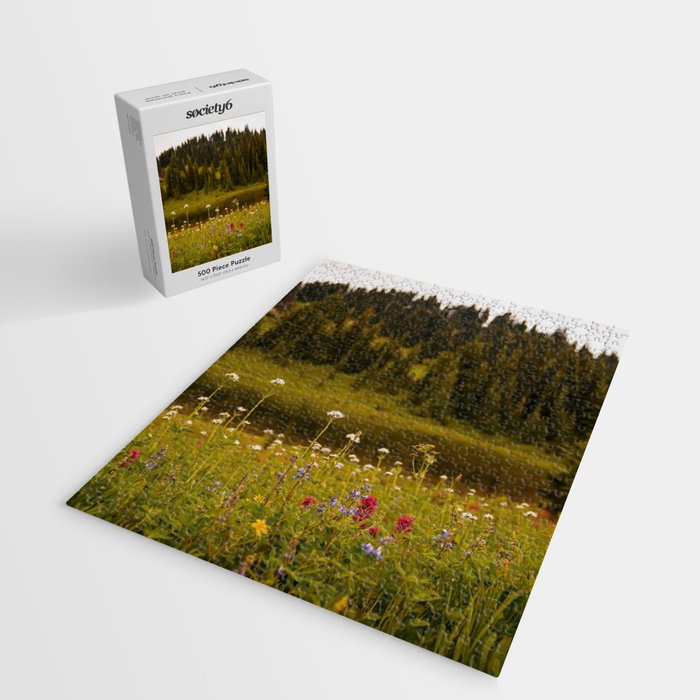 Mount Rainier Wildflower Field Jigsaw Puzzle Gallery Image 2