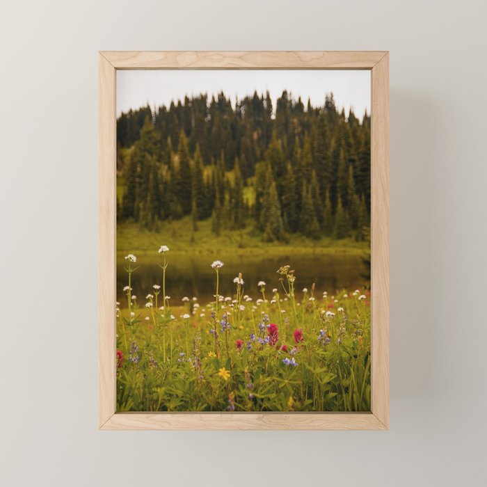 Mount Rainier Wildflower Field Mini Art Print Gallery Image 1
