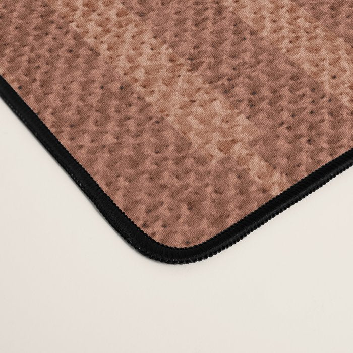 Burnt Orange, Boho Minimalist Stripes Desk Mat Gallery Image 4