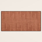 Burnt Orange, Boho Minimalist Stripes Desk Mat Gallery Image 3
