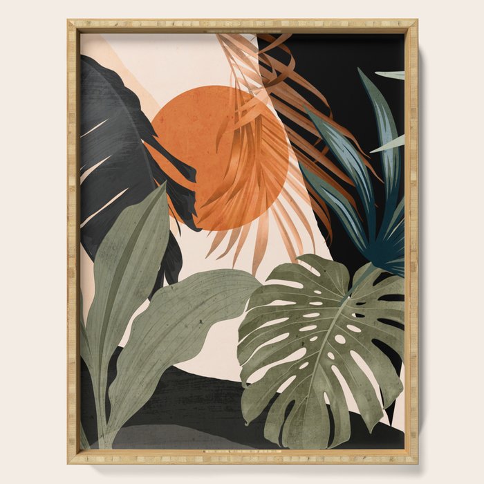 Jungle Abstract 14 Serving Tray Gallery Image 1