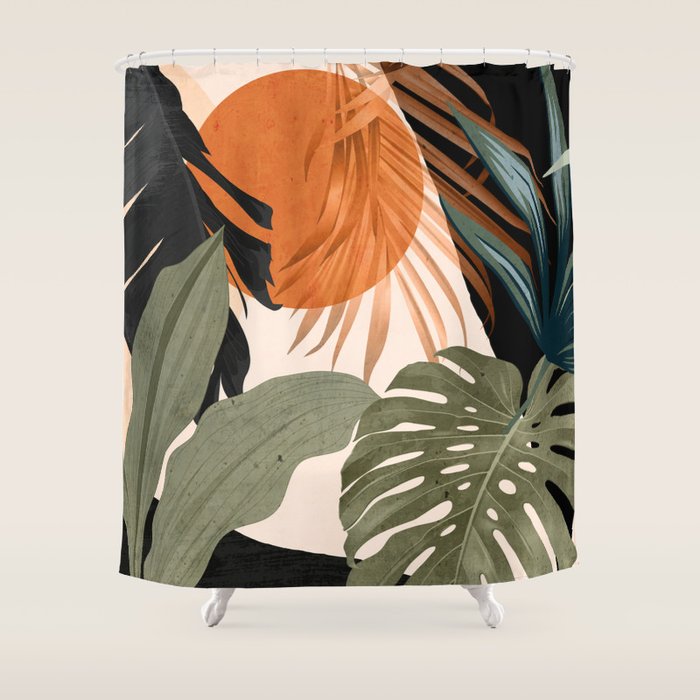 Jungle Abstract 14 Shower Curtain Gallery Image 1