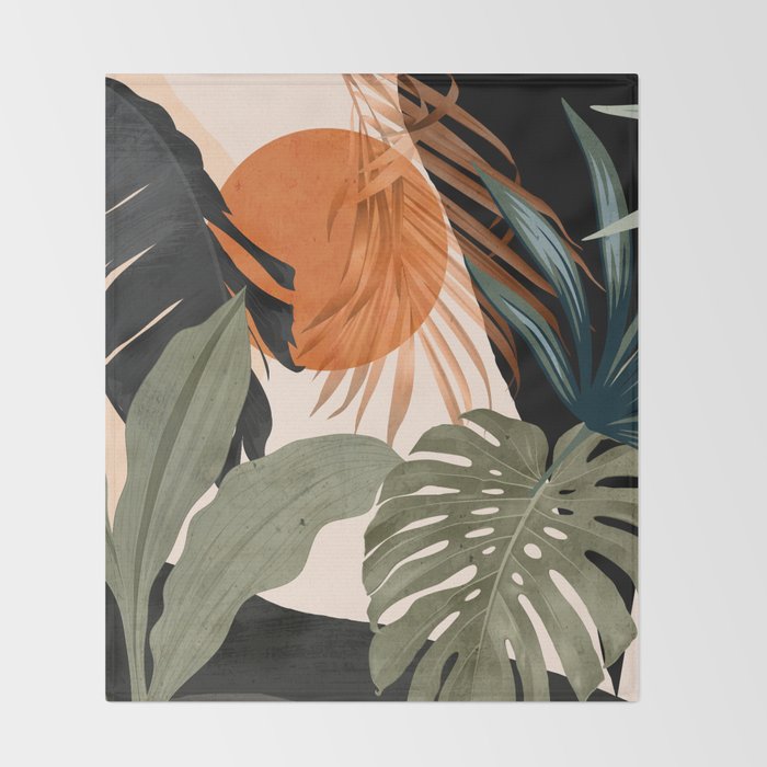 Jungle Abstract 14 Throw Blanket Gallery Image 2