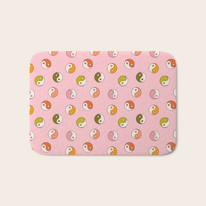 Rainbow Yin Yang Print Bath Mat Gallery Image 1