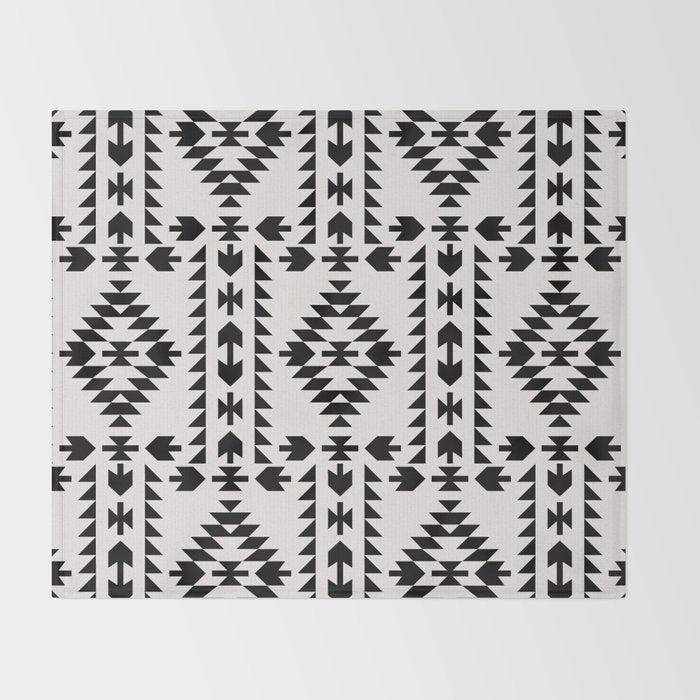 GEO PANEL WHITE Throw Blanket Gallery Image 2