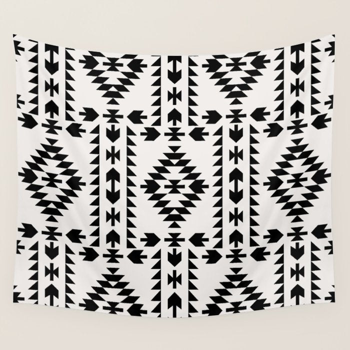 GEO PANEL WHITE Wall Tapestry Gallery Image 1