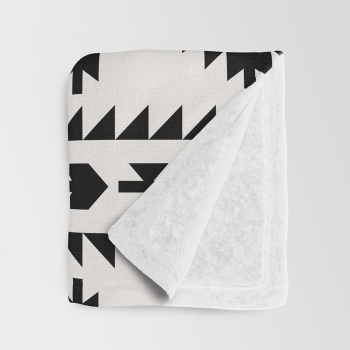 GEO PANEL WHITE Throw Blanket Gallery Image 3