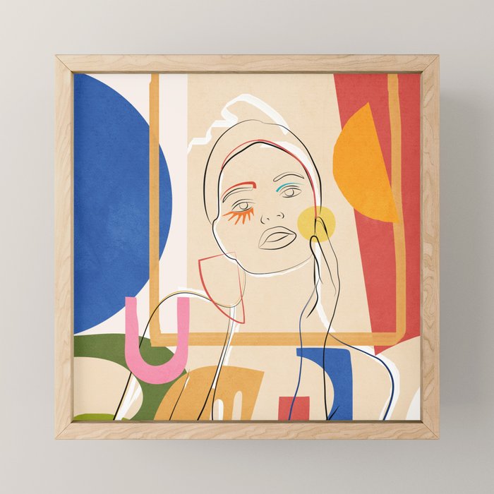 Abstract Woman 09 Mini Art Print Gallery Image 1