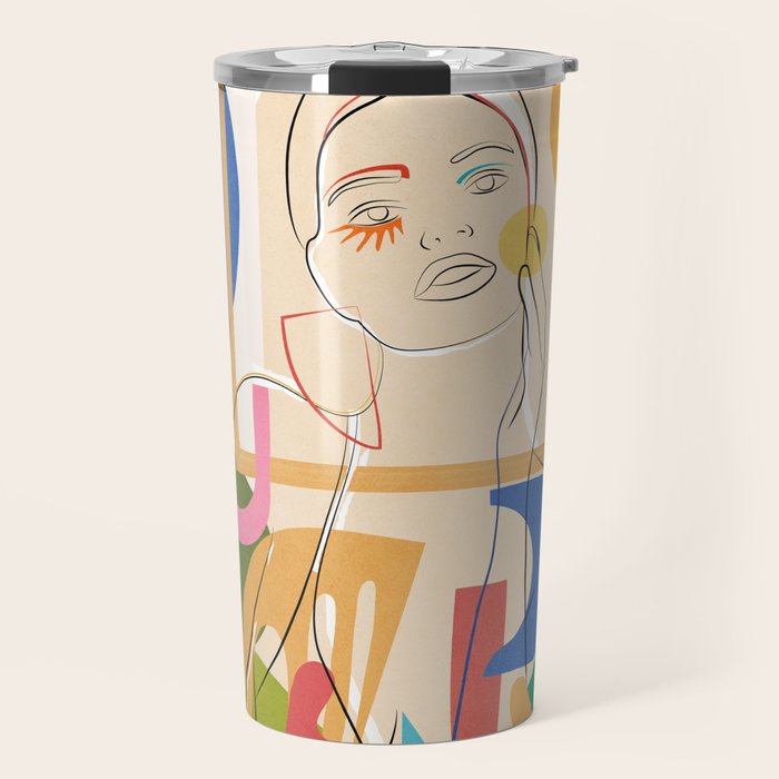 Abstract Woman 09 Travel Mug Gallery Image 1