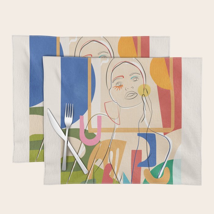 Abstract Woman 09 Placemat Gallery Image 1