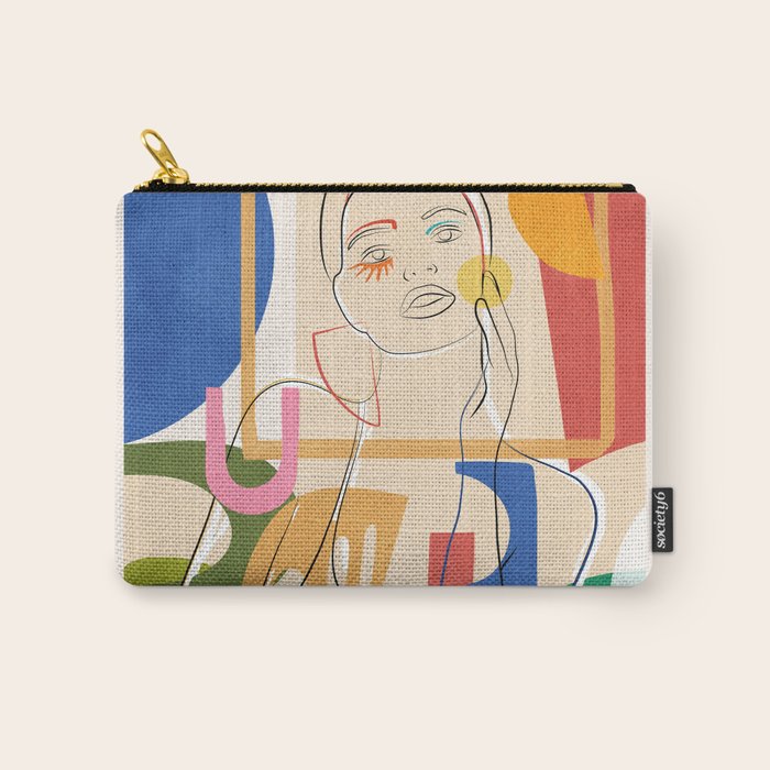 Abstract Woman 09 Carry All Pouch Gallery Image 1