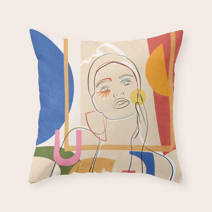 Abstract Woman 09 Throw Pillow Gallery Image 6