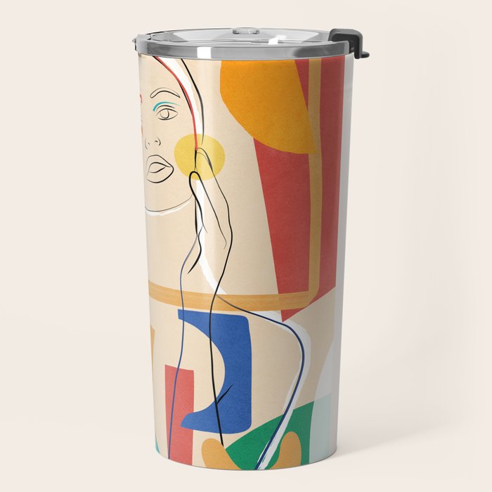 Abstract Woman 09 Travel Mug Gallery Image 2