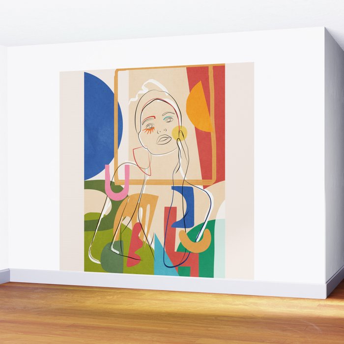 Abstract Woman 09 Wall Mural Gallery Image 2