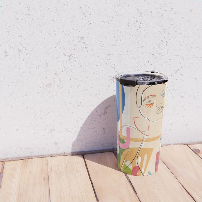 Abstract Woman 09 Travel Mug Gallery Image 4