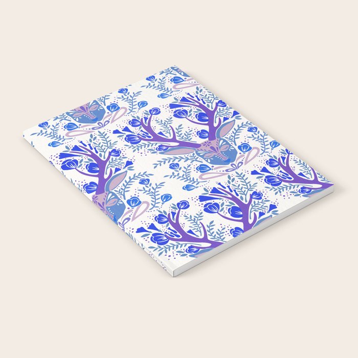 Floral Antlers - Blue Palette Notebook Gallery Image 1