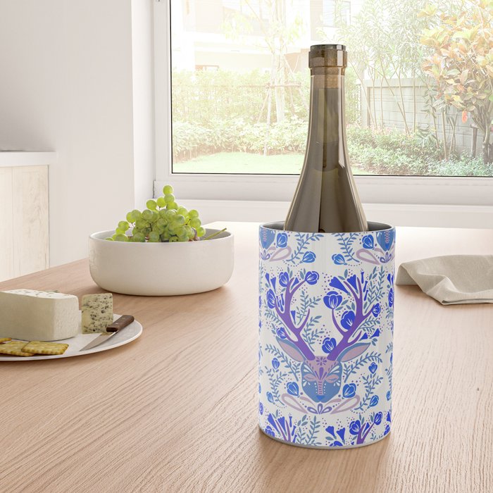 Floral Antlers - Blue Palette Wine Chiller Gallery Image 4