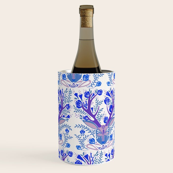 Floral Antlers - Blue Palette Wine Chiller Gallery Image 3