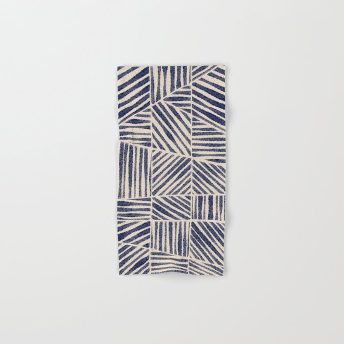 Navy Blue Striped Pattern #1 Bath Towel Gallery Image 1
