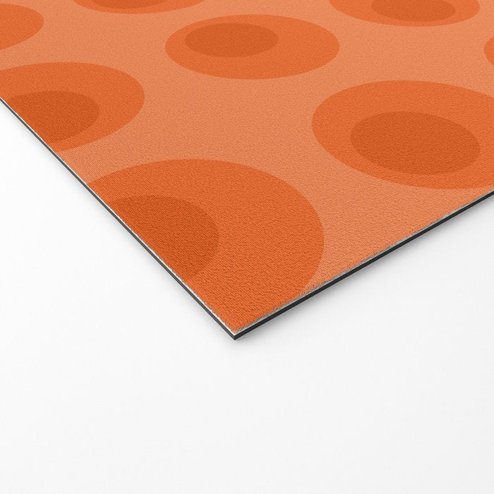 Orange 1970s Retro Inspired Polka Dot Pattern Welcome Mat Gallery Image 2