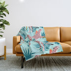 Cheetahs In The Grapefruit Grove, Tropical Jungle bohemian Wildlife, Tiger Wild Cat Nature Forest Throw Blanket Gallery Image 1