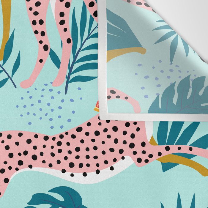 Cheetahs In The Grapefruit Grove, Tropical Jungle bohemian Wildlife, Tiger Wild Cat Nature Forest Wall Tapestry Gallery Image 3