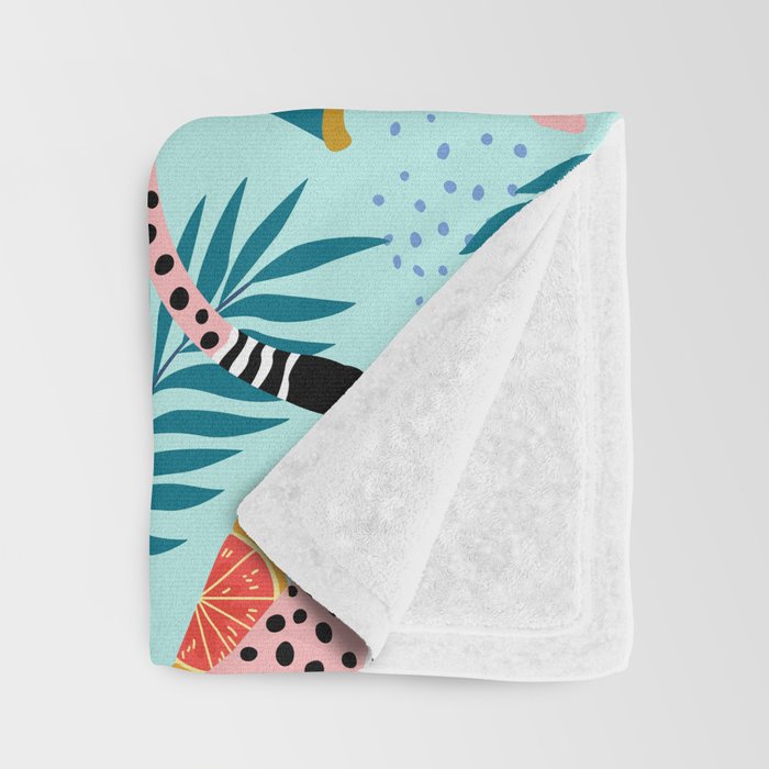Cheetahs In The Grapefruit Grove, Tropical Jungle bohemian Wildlife, Tiger Wild Cat Nature Forest Throw Blanket Gallery Image 3