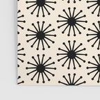 Midcentury Molecules Atomic Retro Dot Pattern Black and Almond Cream Poster Gallery Image 3