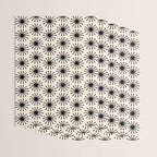 Midcentury Molecules Atomic Retro Dot Pattern Black and Almond Cream Wrapping Paper Gallery Image 3