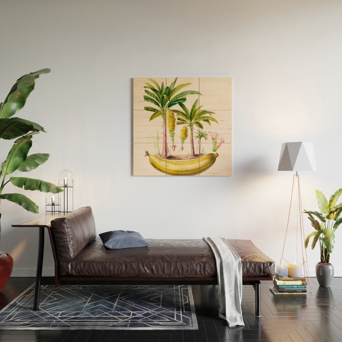 Banana from "Flore dâAmÃ©rique" by Ãtienne Denisse, 1840s Wood Wall Art Gallery Image 2