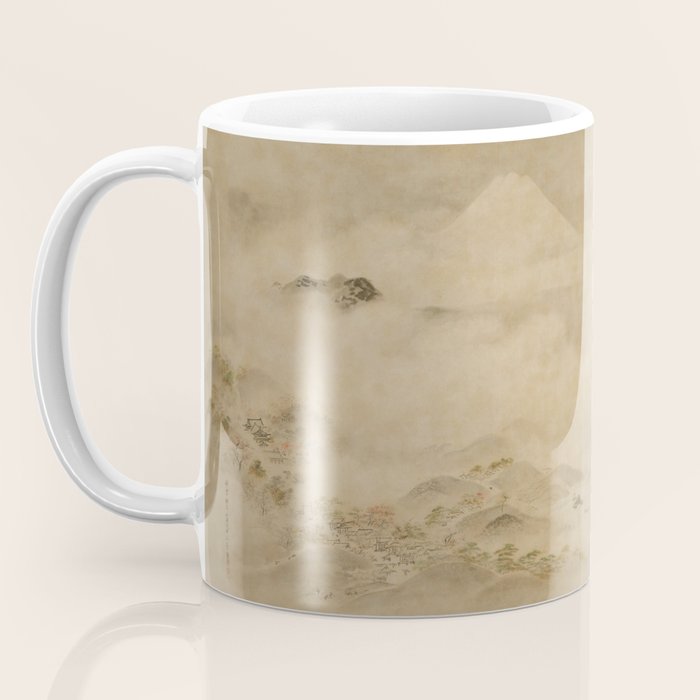 Japanese Edo Period Landscape Scroll of Mount Fuji - Kano Tanyu Coffee Mug Gallery Image 3