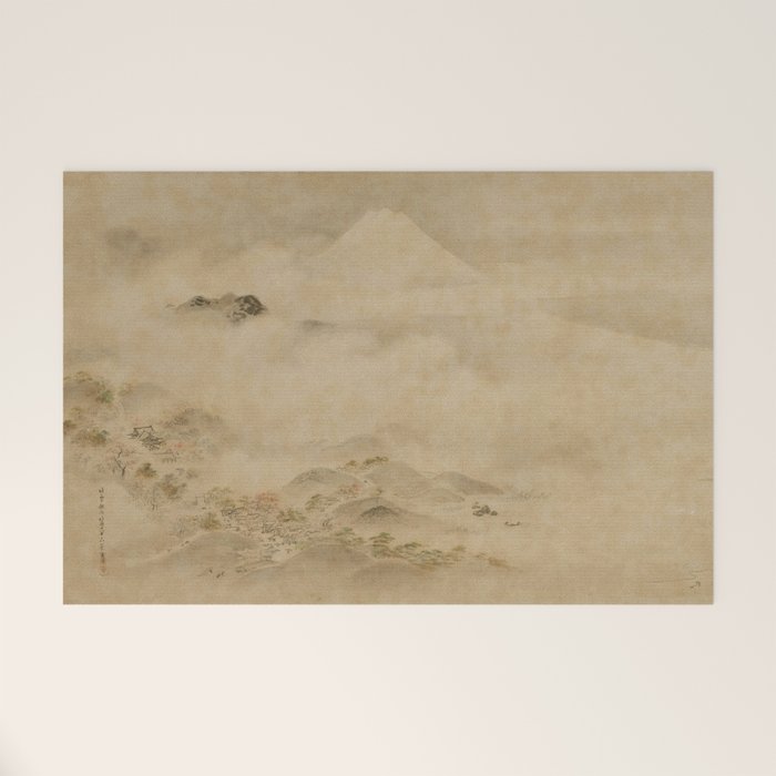 Japanese Edo Period Landscape Scroll of Mount Fuji - Kano Tanyu Welcome Mat Gallery Image 1