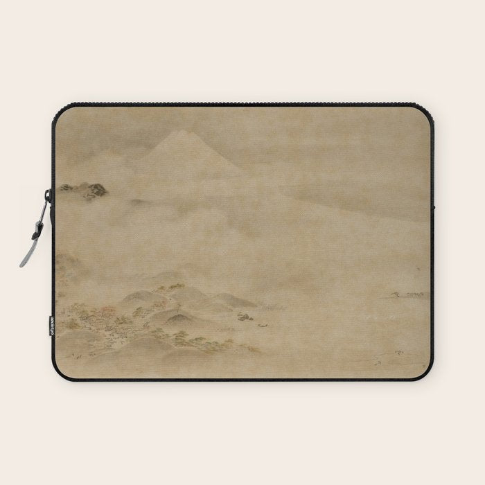 Japanese Edo Period Landscape Scroll of Mount Fuji - Kano Tanyu Laptop Sleeve Gallery Image 1