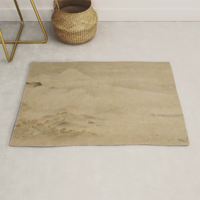 Japanese Edo Period Landscape Scroll of Mount Fuji - Kano Tanyu Rug Gallery Image 1