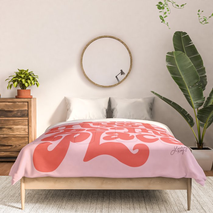 This Must Be The Place (Pink/Red Palette) Comforter Gallery Image 3