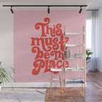 This Must Be The Place (Pink/Red Palette) Wall Mural Gallery Image 1