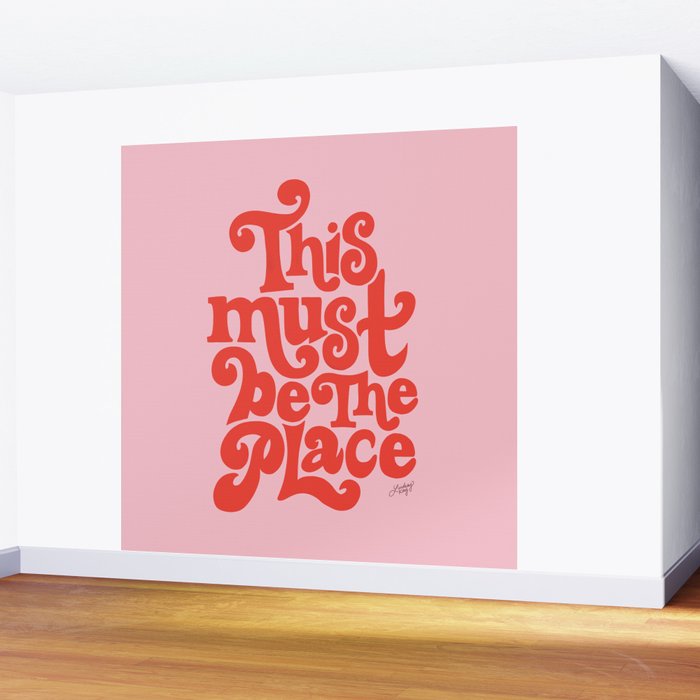 This Must Be The Place (Pink/Red Palette) Wall Mural Gallery Image 2