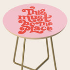 This Must Be The Place (Pink/Red Palette) Side Table Gallery Image 2