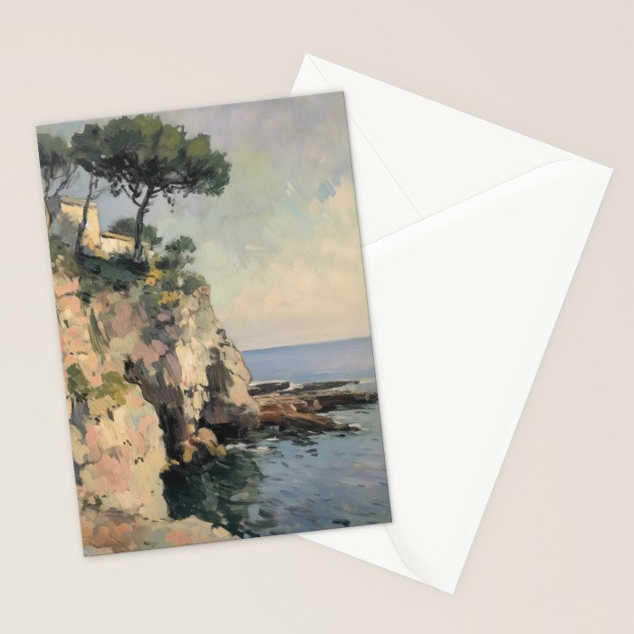 Cliff Impressionist Painting Stationery Card Gallery Image 2