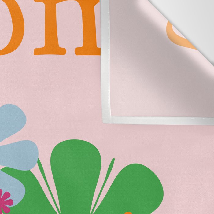 Bloom Retro Flowers in Vase Wall Tapestry Gallery Image 3
