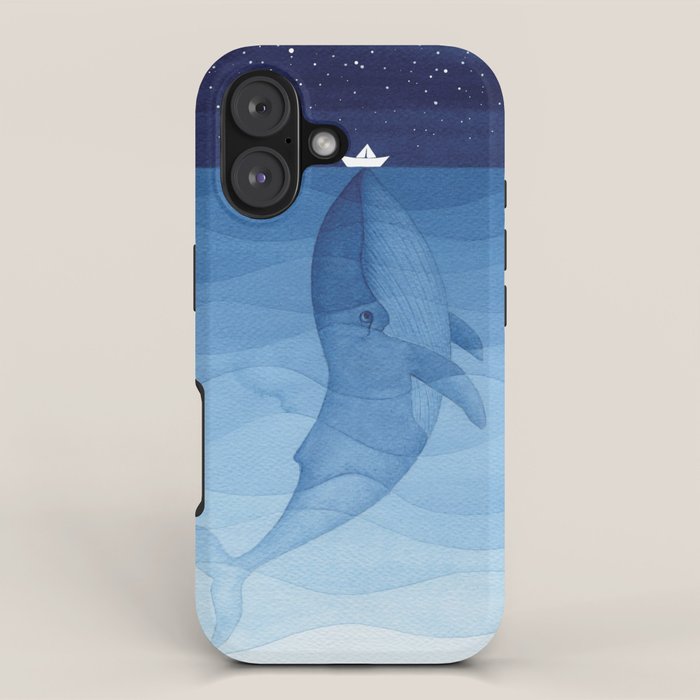 Whale blue ocean iPhone Case Gallery Image 1