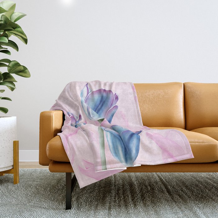 Spring Tulip Whispers Throw Blanket Gallery Image 1