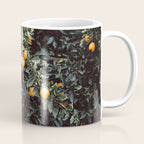 Oranges | Moody colorful travel photography | Botanical green wall with oranges Coffee Mug Gallery Image 1