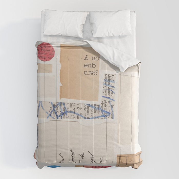 Abstract Mixed Media Collage #1 Comforter Gallery Image 6
